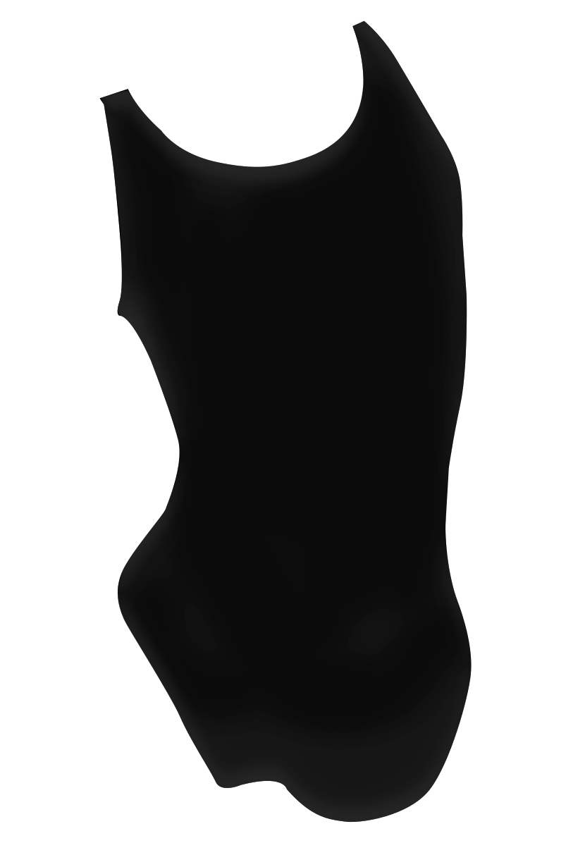 Ziggy the Cat girls swimsuit back view, cute cat dye sublimation print, made in Canada
