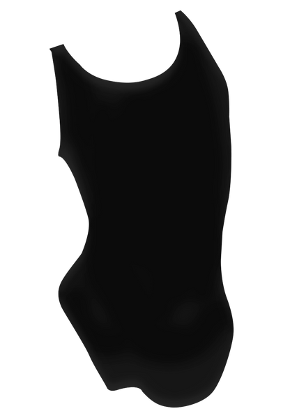 Ziggy the Cat girls swimsuit back view, cute cat dye sublimation print, made in Canada